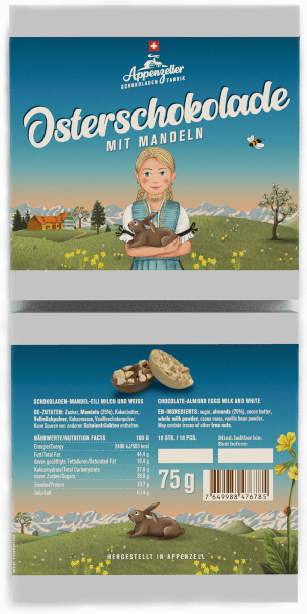 Osterschokolade mit Mandeln
