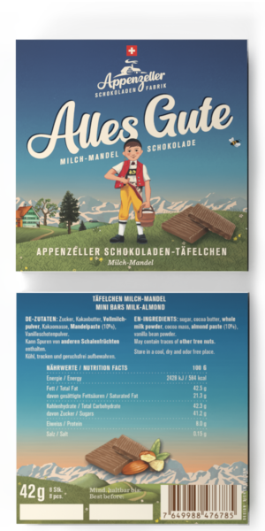 Box Napolitain Alles Gute; Milch Mandel; 42 g